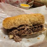 A roast beef sandwich.